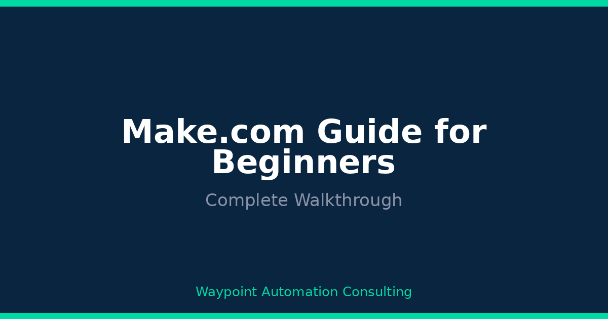 Make.com Guide for Beginners: Complete Starter Walkthrough